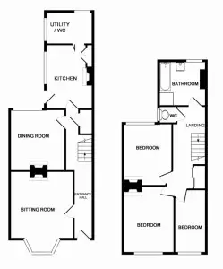 White Cottage floor-plan.