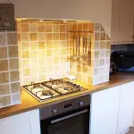 Oven and hob in Flint Cottage Kitchen.